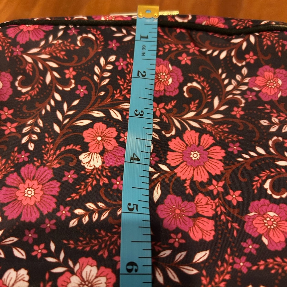 Nicole Miller Floral Cosmetic Bag - Black and Red - Picture 6 of 6